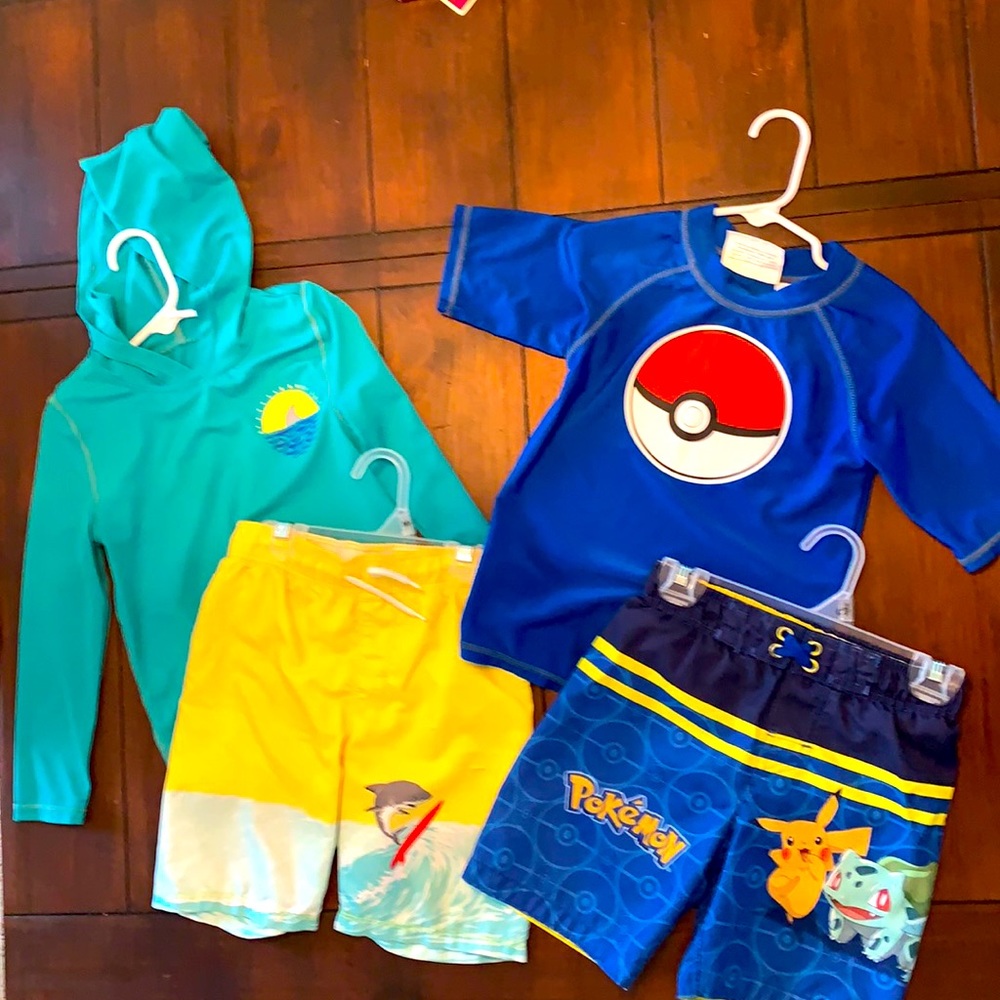 Boys Old Navy swim sets Pokémon/Shark